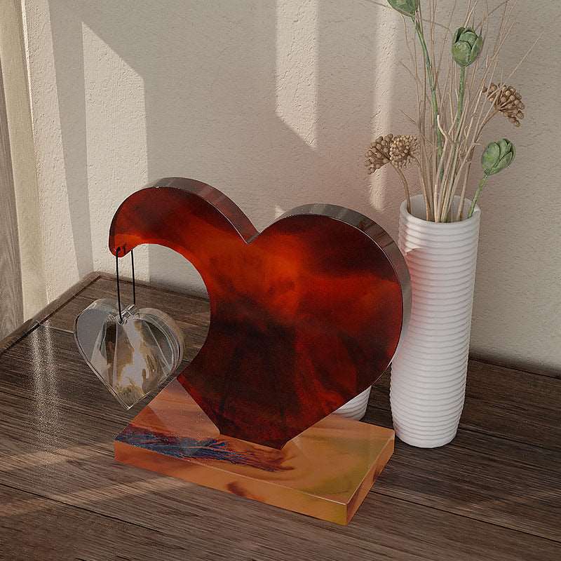 Heart Shape Hanging Photo Frames Platforms Resin Mold