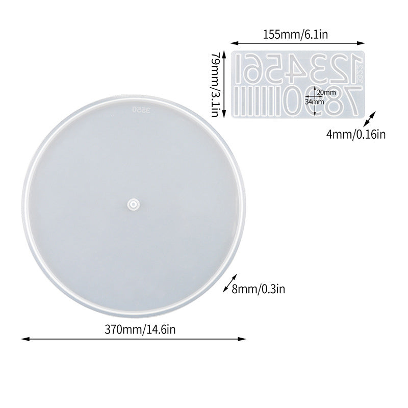 Large Round Clock Silicone Mold