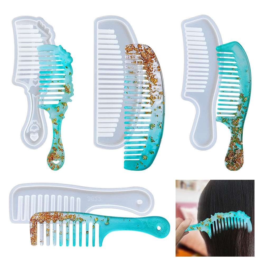 Wholesale Silicone Comb Resin Mold Salon Hair Styling Tool Mold