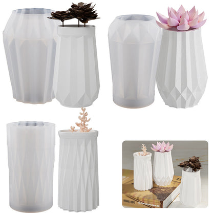 Vase Silicone Mold DIY Drip Gypsum Vase 3D Ornament Mold Epoxy Resin Plaster Concrete Flower Pot Mould