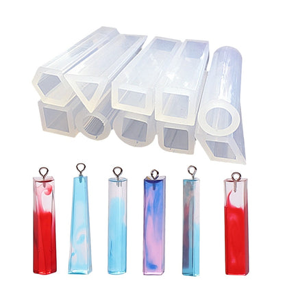 necklace pendant Silicone Mold for jewelry Resin square cylinder jewelry making