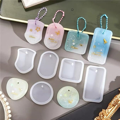 6pcs DIY Love Round Corner Pendant Silicone Mold