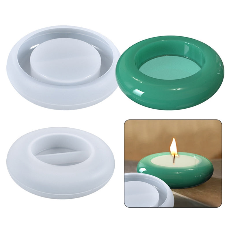 Round Candlestick Epoxy Resin Mold Candle Holder Silicone Mould DIY Crafts Home Decoration Mold Jewelry Holder Mold