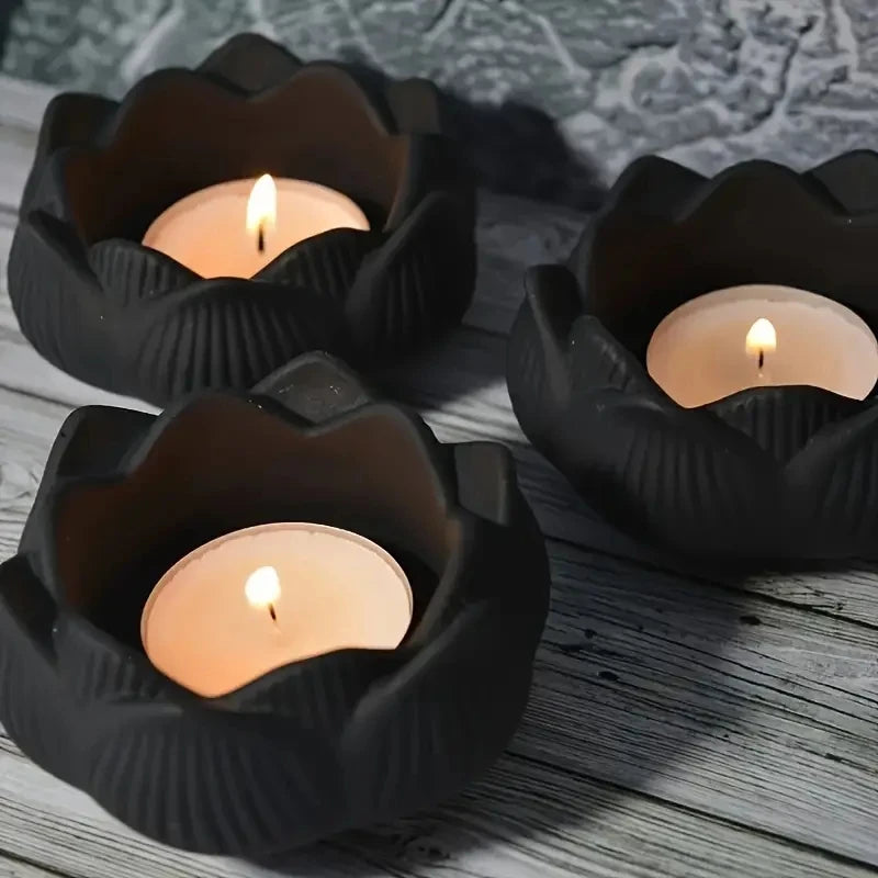 DIY Lotus Candle Holder Silicone Mold Gypsum Mold