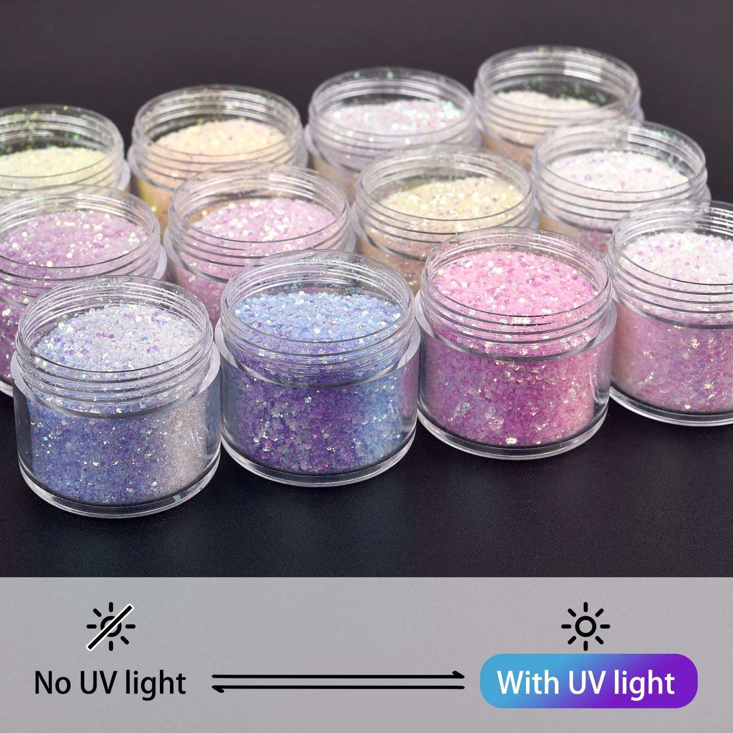 12color 10g UV Light-Changing Cosmetic Pigment Powder