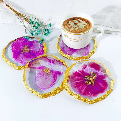 Drusy Coaster Resin Mold Geode Epoxy Cup Mats Fruit Tray Mold