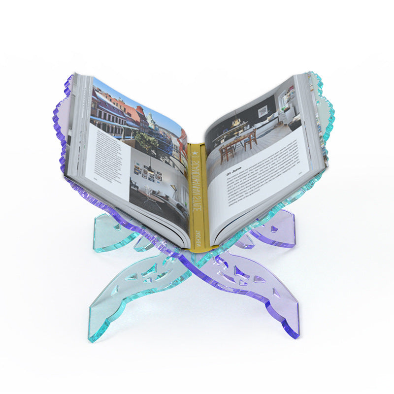 Book Stand Silicone Mold Eid Quran Holder Resin Mould DIY Carved Folding Bible Stand Ramadan Muslim Prayer Bookshelf Making Tool