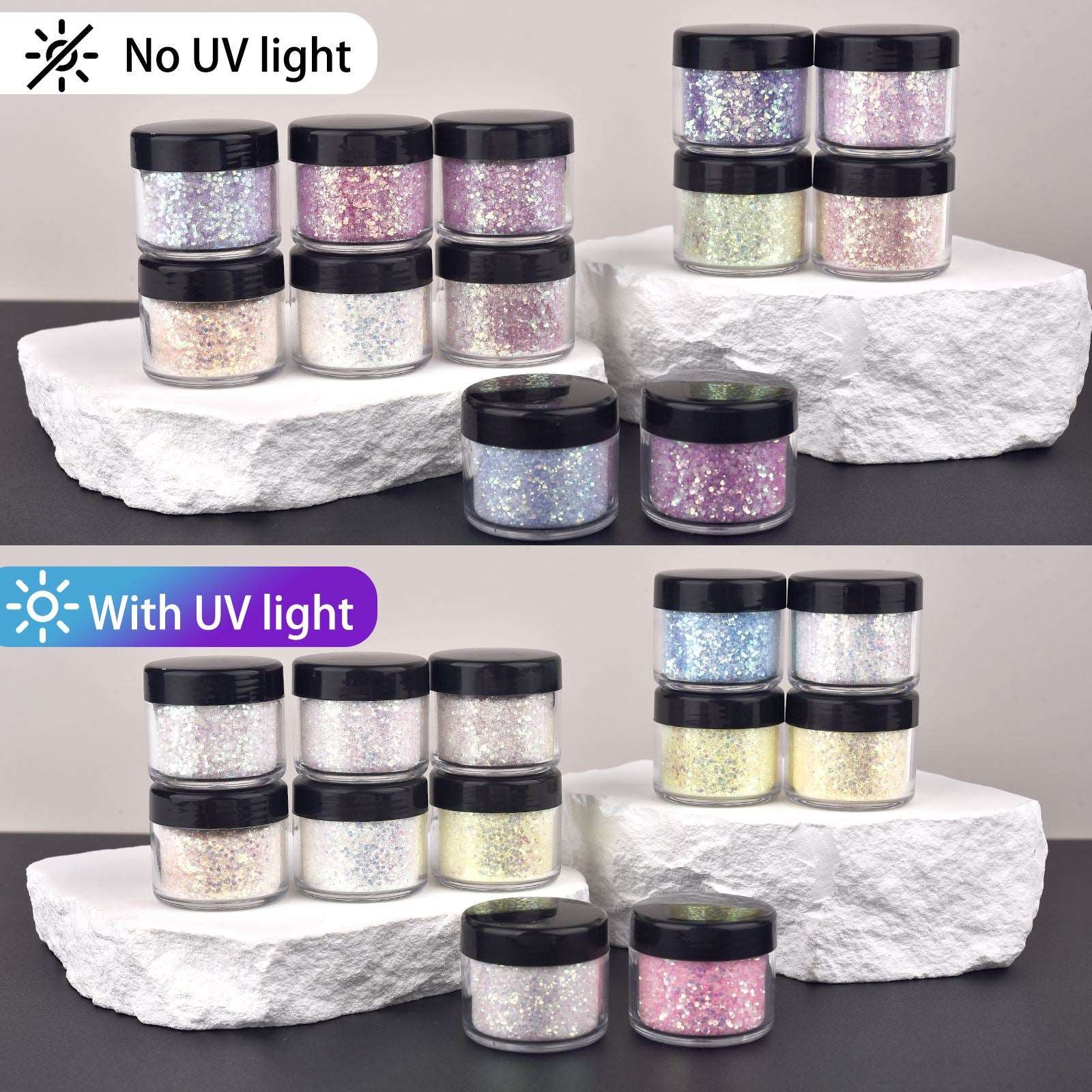 12color 10g UV Light-Changing Cosmetic Pigment Powder