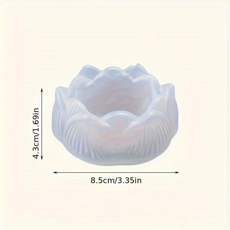 DIY Lotus Candle Holder Silicone Mold Gypsum Mold