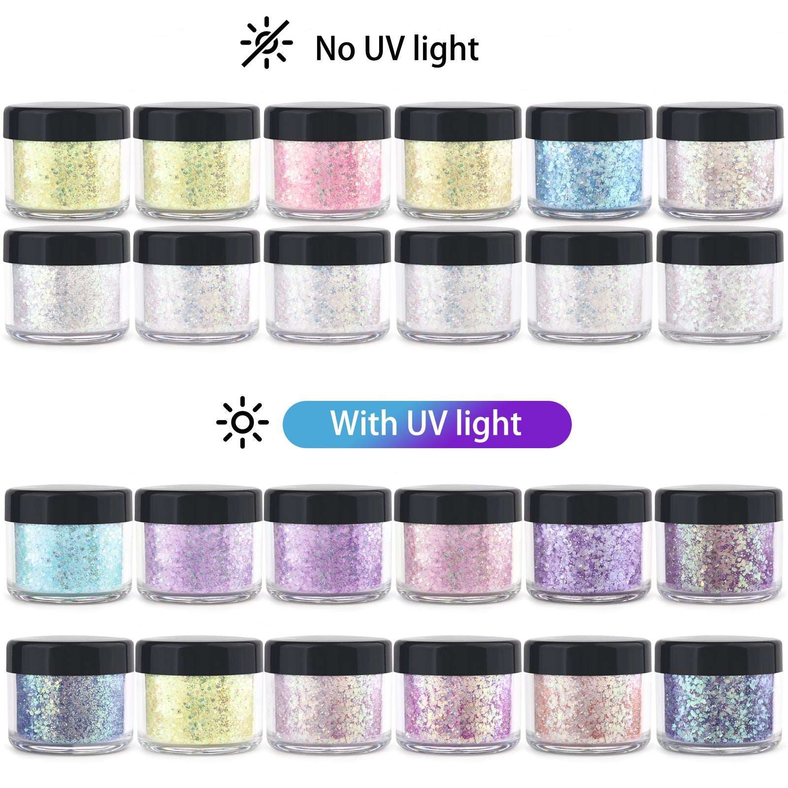 12color 10g UV Light-Changing Cosmetic Pigment Powder