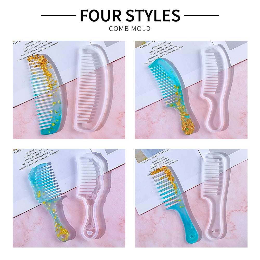 Wholesale Silicone Comb Resin Mold Salon Hair Styling Tool Mold