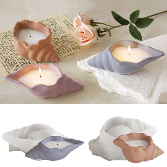 Conch gypsum resin candle cup silicone mold