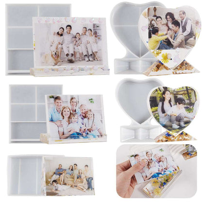 Multi-specification love photo frame mold Silicone mold for resin art