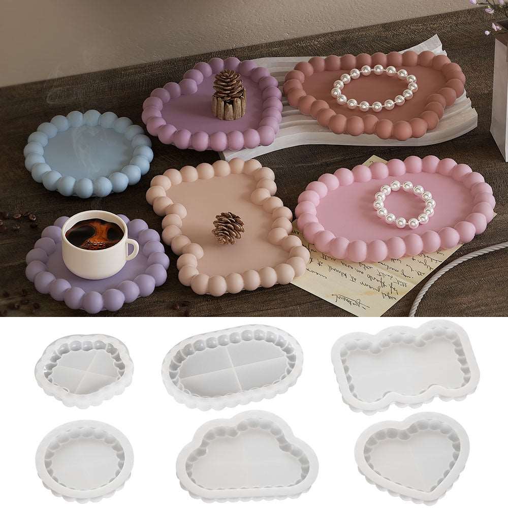 Multiple bubble coaster silicone molds for resin plaster art