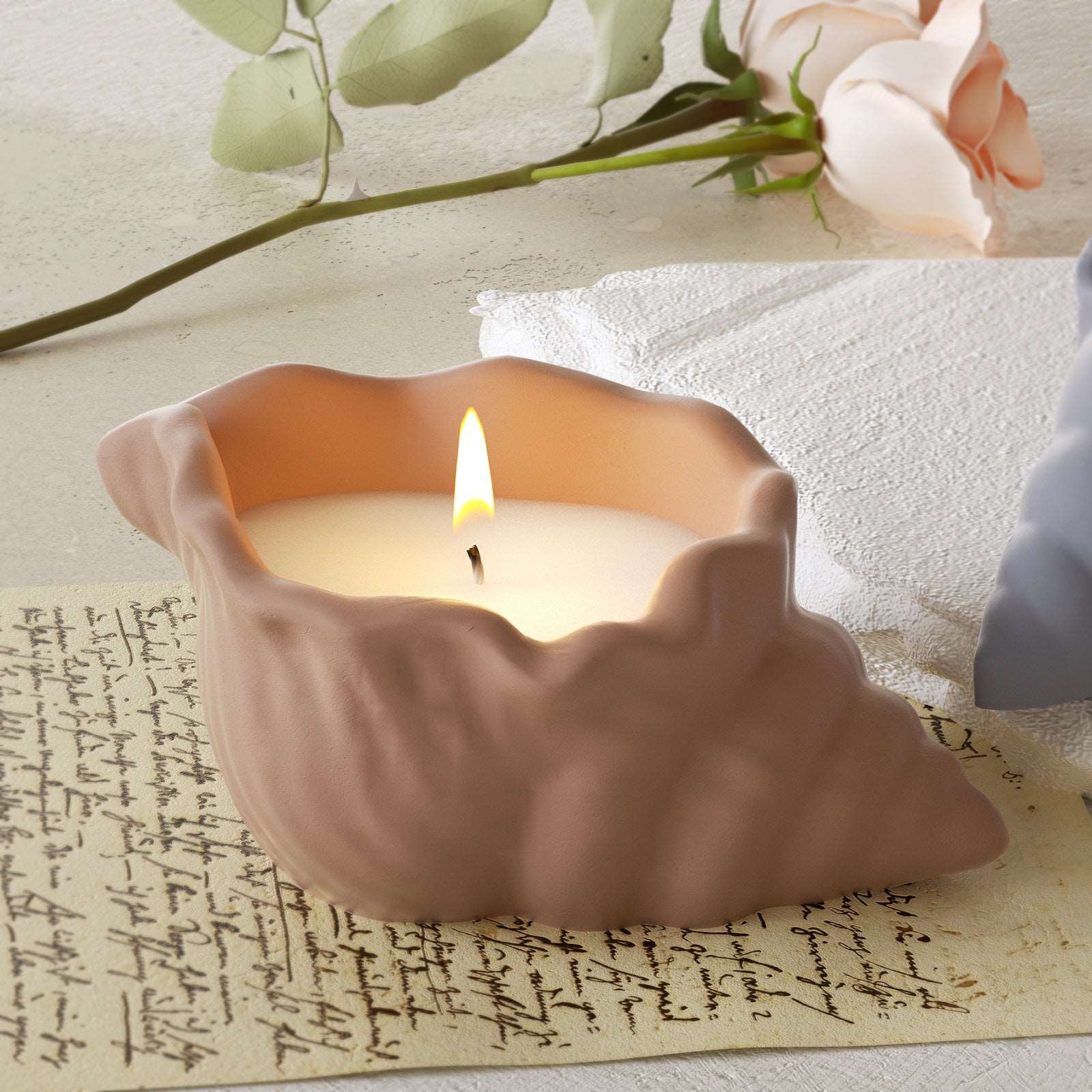 Conch gypsum resin candle cup silicone mold