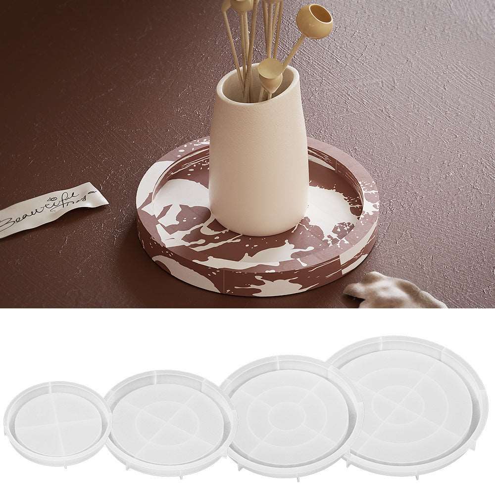 Gypsum plaster circular plate silicone mold