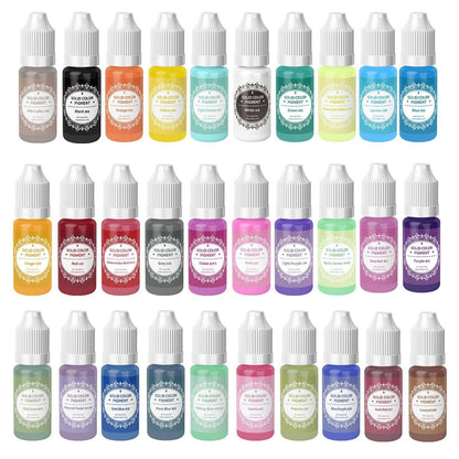 30 Color 10ml Manual Macaron Alcohol pigment ink for resin art