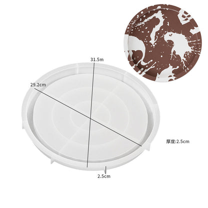 Gypsum plaster circular plate silicone mold