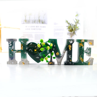 LOVE & HOME Sign Letter Transparent Silicone Resin Mold