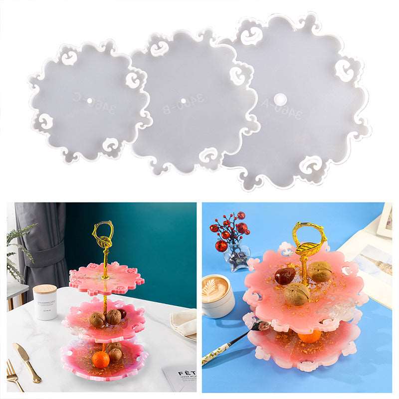 3 Tier Fruit Plate Tea Plate Disc Epoxy Resin Molds