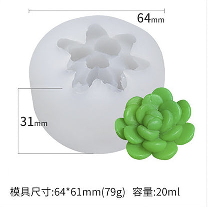 Succulent Plant Gypsum Mold Candle Molds Epoxy Resin Template Soft Silicone Birthday Holiday Gift Wedding Souvenirs Home Decor