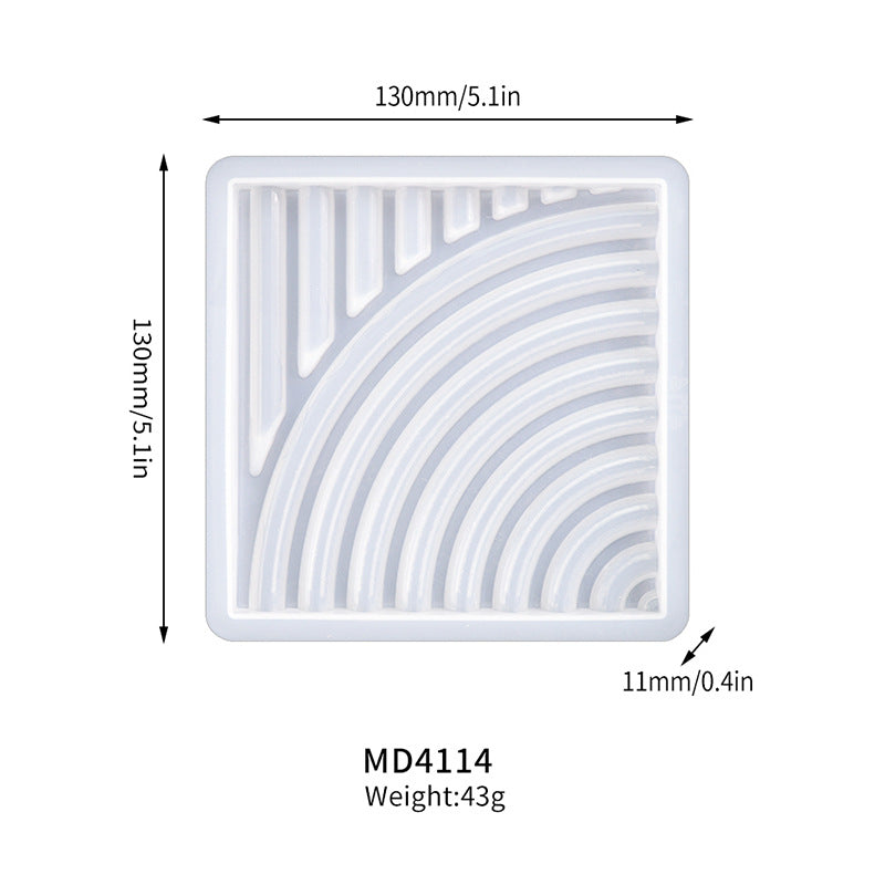 Tray Plaster Silicone Mold Arched Wave Shape Wobble Plate Molds