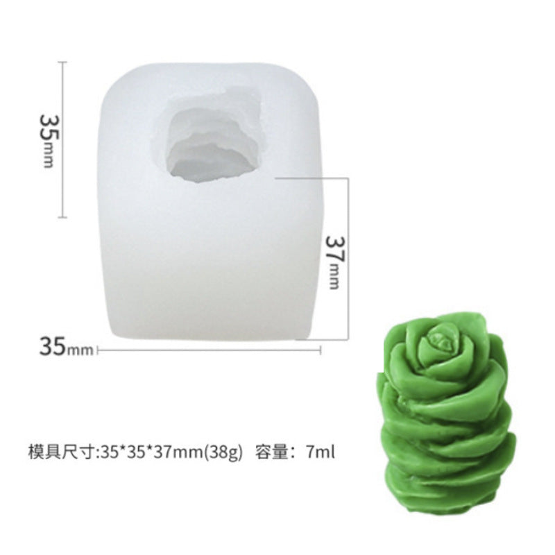 Succulent Plant Gypsum Mold Candle Molds Epoxy Resin Template Soft Silicone Birthday Holiday Gift Wedding Souvenirs Home Decor