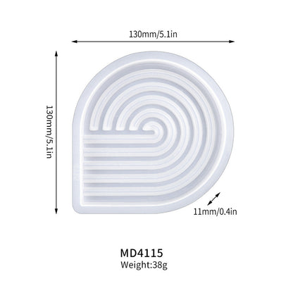 Tray Plaster Silicone Mold Arched Wave Shape Wobble Plate Molds