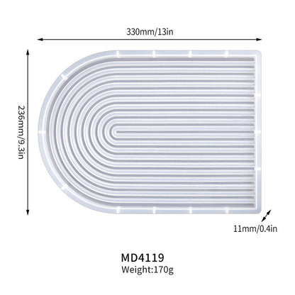 Tray Plaster Silicone Mold Arched Wave Shape Wobble Plate Molds