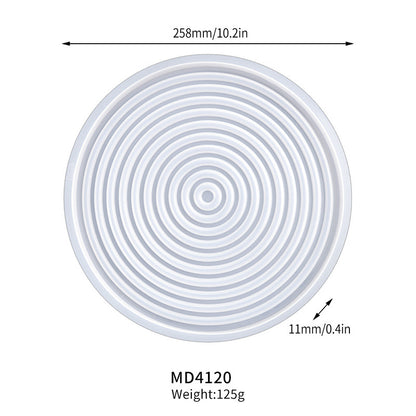 Tray Plaster Silicone Mold Arched Wave Shape Wobble Plate Molds