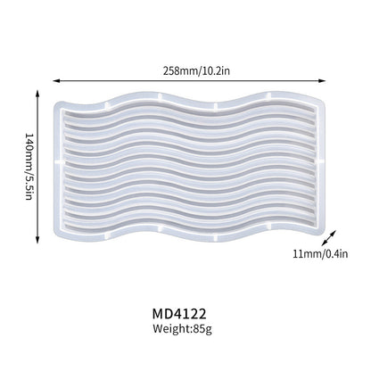 Tray Plaster Silicone Mold Arched Wave Shape Wobble Plate Molds