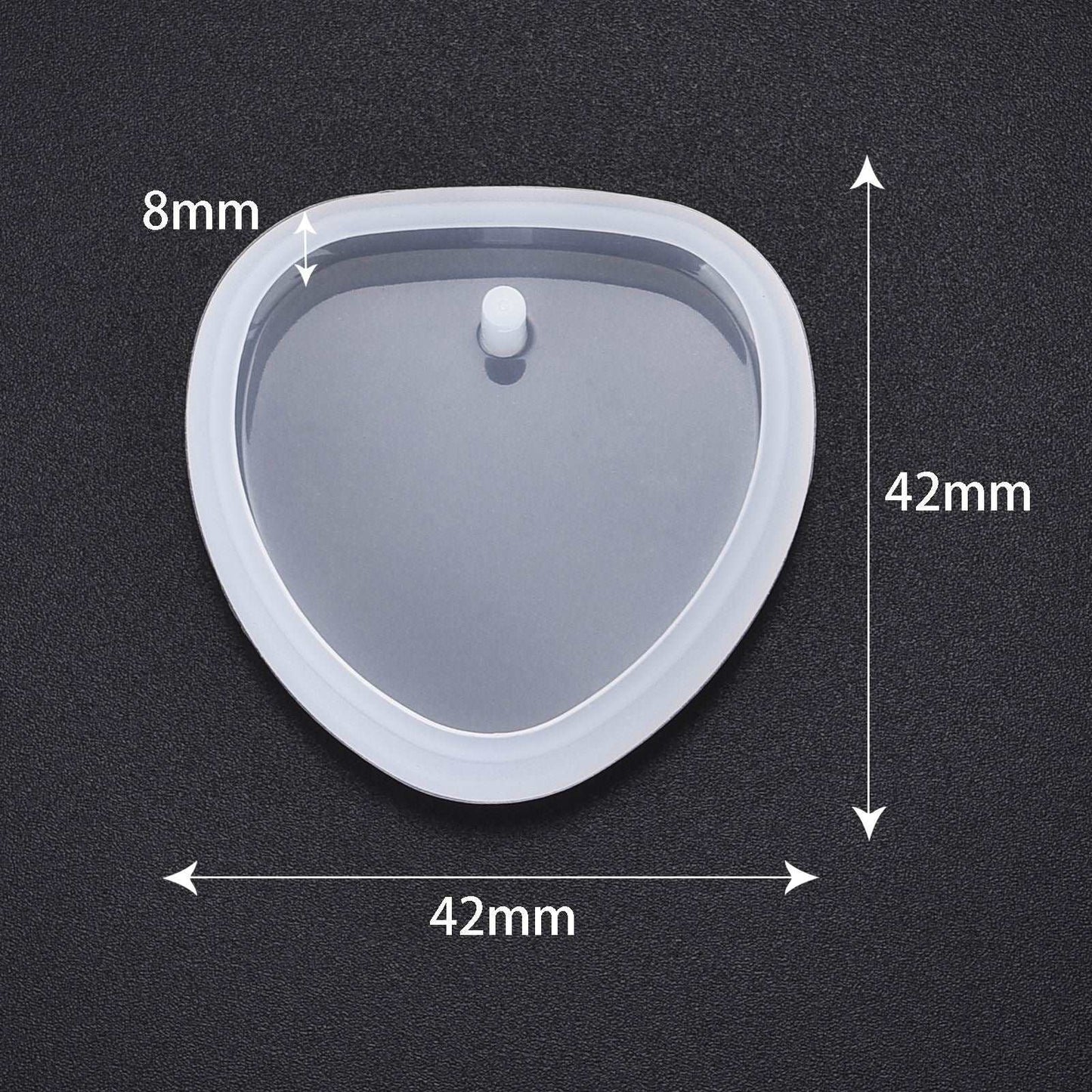 6pcs DIY Love Round Corner Pendant Silicone Mold