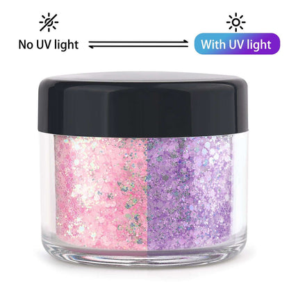 12color 10g UV Light-Changing Cosmetic Pigment Powder