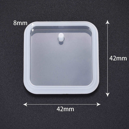 6pcs DIY Love Round Corner Pendant Silicone Mold