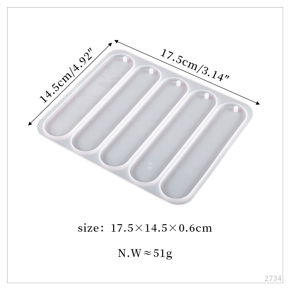 Multiple Rectangle Bookmark Epoxy Resin Silicone Mold