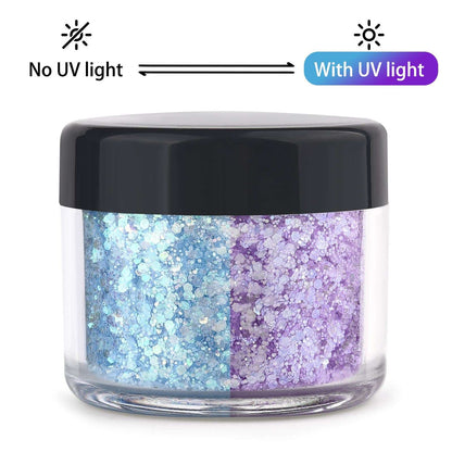 12color 10g UV Light-Changing Cosmetic Pigment Powder