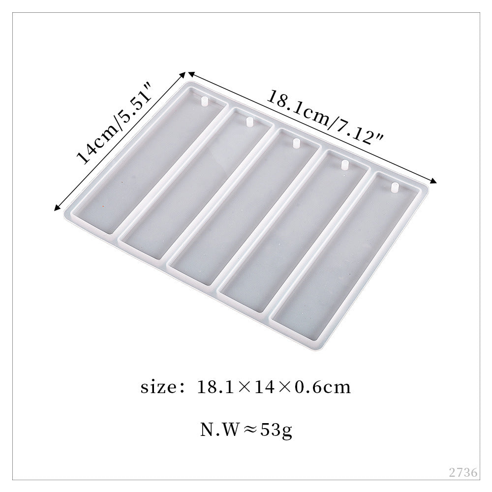 Multiple Rectangle Bookmark Epoxy Resin Silicone Mold