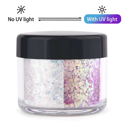 12color 10g UV Light-Changing Cosmetic Pigment Powder