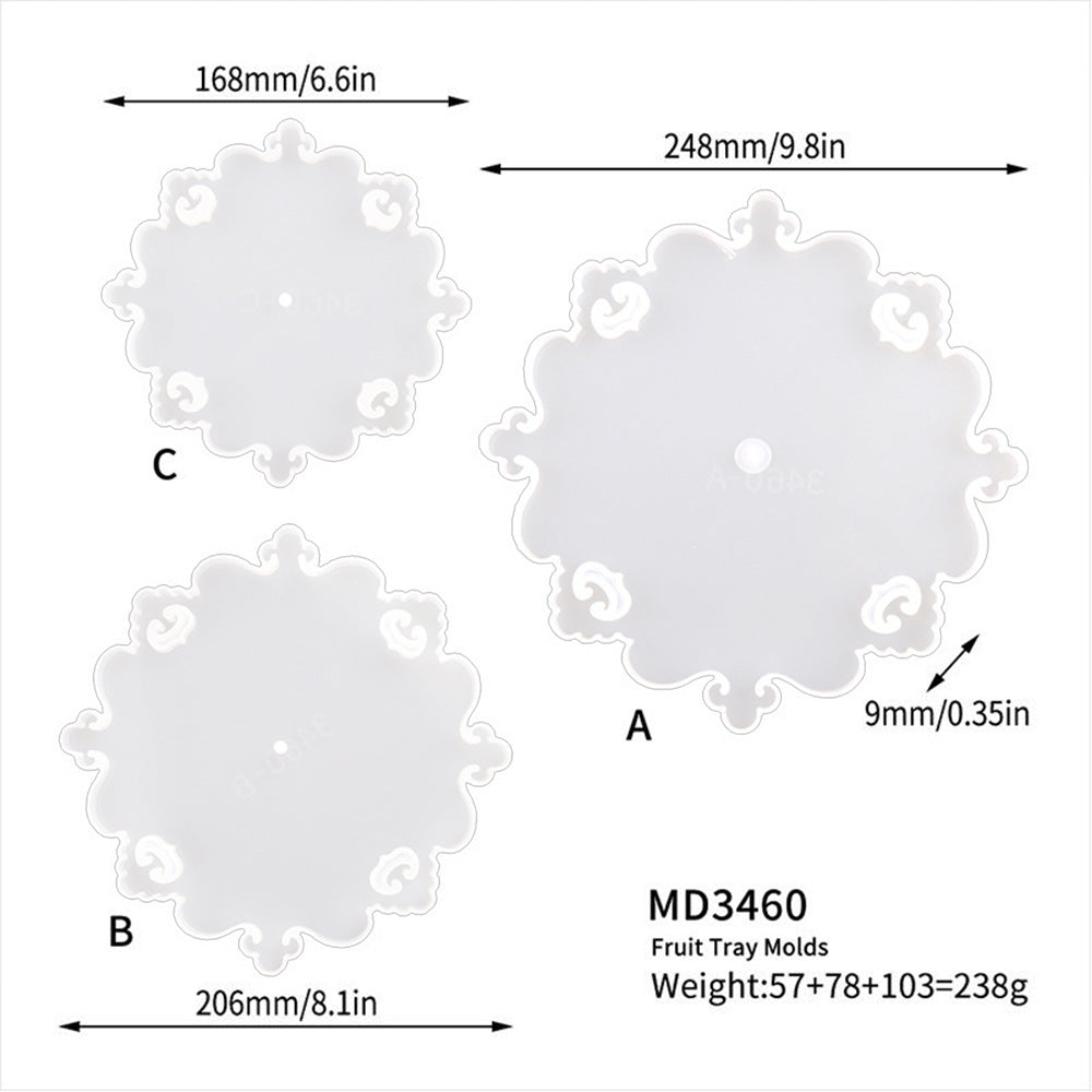 3 Tier Fruit Plate Tea Plate Disc Epoxy Resin Molds