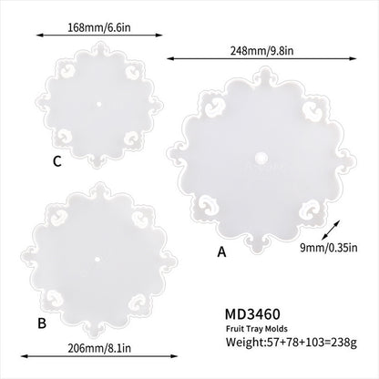 3 Tier Fruit Plate Tea Plate Disc Epoxy Resin Molds